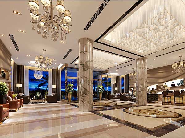 成都酒店装修:星级酒店大堂装修效果图